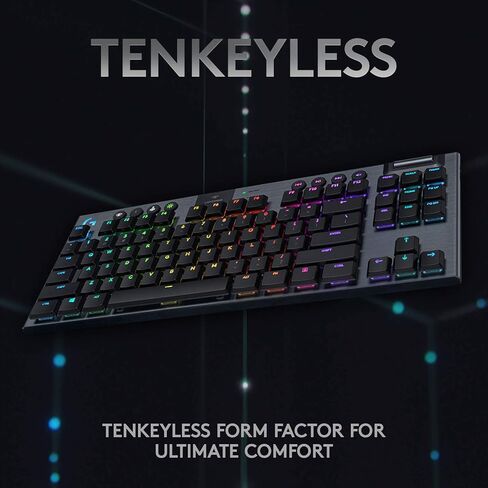 لوحة مفاتيح الألعاب الميكانيكية Logitech G915 TKL White Tactile Tenkeyless Lightspeed Wireless RGB الميكانيكية، خيارات تبديل منخفضة المستوى، LIGHTSYNC RGB، دعم لاسلكي وبلوتوث متقدم (متجدد) in Kuwait