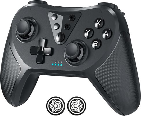 وحدة تحكم التبديل TECHPEIN، عصا تحكم دقيقة محسنة مع وظيفة توربو، اهتزاز مزدوج، جيروسكوب 6 محاور، وحدة تحكم عن بعد في الألعاب متوافقة مع Switch، Lite، OLED والكمبيوتر الشخصي in Kuwait