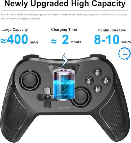 وحدة تحكم التبديل TECHPEIN، عصا تحكم دقيقة محسنة مع وظيفة توربو، اهتزاز مزدوج، جيروسكوب 6 محاور، وحدة تحكم عن بعد في الألعاب متوافقة مع Switch، Lite، OLED والكمبيوتر الشخصي in Kuwait