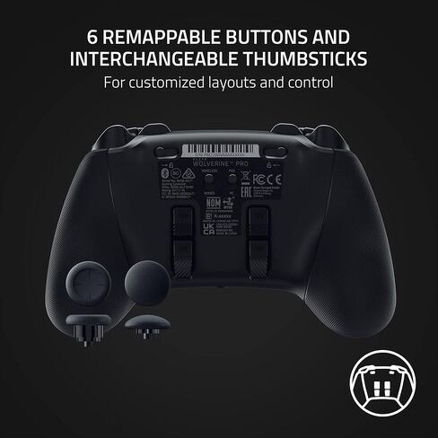 Razer Wolverine V2 Wired Gaming Controller for Xbox Series X|S, Xbox One, PC: Remappable Front-Facing Buttons - Mecha-Tactile Action Buttons and D-Pad - Trigger Stop-Switches - White (Renewed) in Saudi Arabia