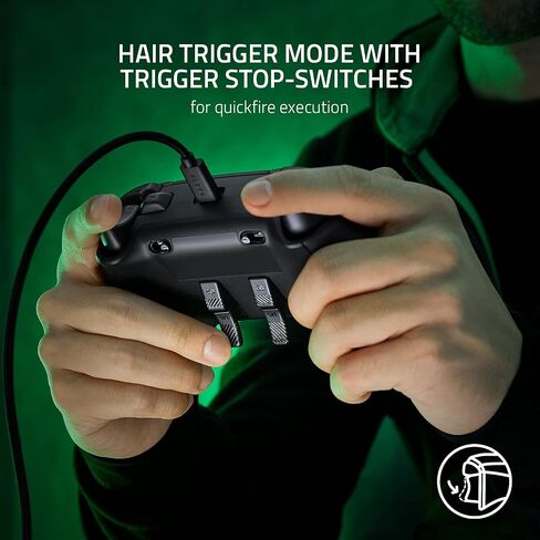 Razer Wolverine V2 Wired Gaming Controller for Xbox Series X|S, Xbox One, PC: Remappable Front-Facing Buttons - Mecha-Tactile Action Buttons and D-Pad - Trigger Stop-Switches - White (Renewed) in Saudi Arabia