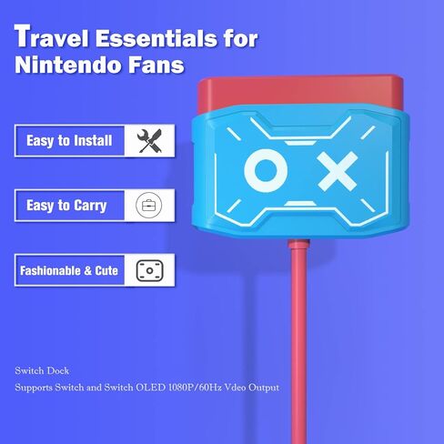 محطة إرساء سويتش لنينتندو سويتش، قاعدة تبديل محمولة بديلة لنينتندو سويتش دوك سويتش محول HDMI USB 3.0 سويتش TV Dock، نينتندو سويتش ترافل دوك، ملحقات نينتندو سويتش in Kuwait