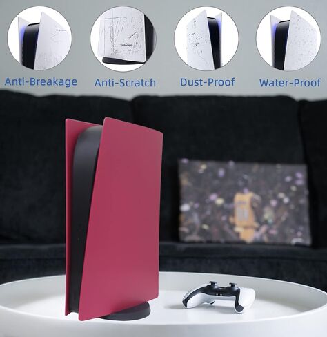 Digital Edition Face Plates Cover Skins Shell Panels for PS5 Console, Accessories for PlayStation 5 Protective Shell Replacement Faceplate (Black) in Kuwait
