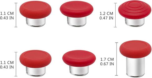 6 in 1 Swap Thumbsticks, Replacement Magnetic Joysticks for Xbox One Elite Series 2 Controller (Black) in Kuwait