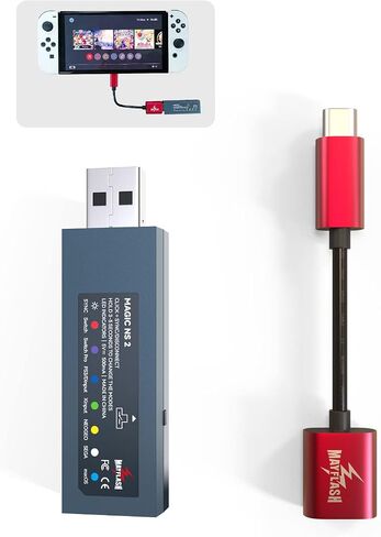 MAYFLASH Magic NS Wireless Bluetooth Controller USB Adapter for Switch/2, Windows, Raspberry Pi, Compatible with Switch Pro, PS4, PS5, Xbox Series X/S Controller and More in Kuwait
