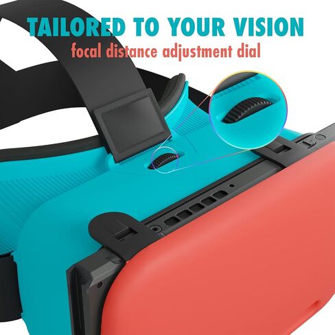 Orzly VR Headset Designed for Nintendo Switch & Switch OLED Console with Adjustable Lens for a Virtual Reality Gaming Experience and for Labo VR - Black - Gift Boxed Edition in Kuwait