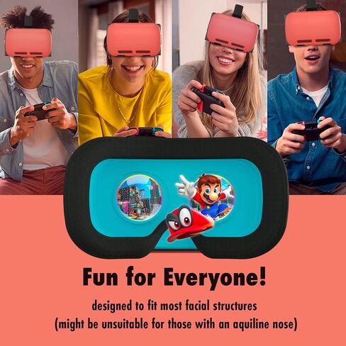 Orzly VR Headset Designed for Nintendo Switch & Switch OLED Console with Adjustable Lens for a Virtual Reality Gaming Experience and for Labo VR - Black - Gift Boxed Edition in Kuwait