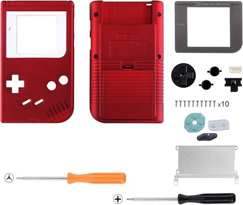 غطاء حماية ناعم الملمس من الخشب المتطرف، غطاء بديل كامل لوحدة التحكم Gameboy Classic 1989 GB DMG-01 مع عدسة شاشة ومجموعة أزرار - وحدة تحكم الألعاب المحمولة غير متضمنة in Kuwait