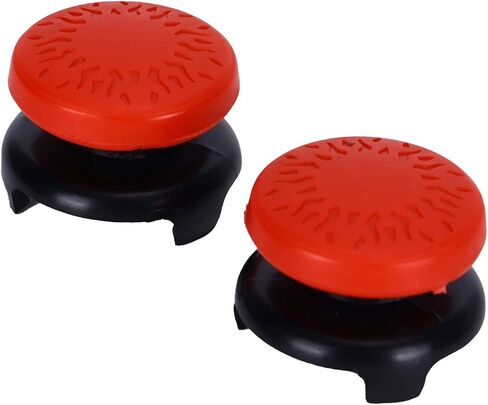ASHATA 2Pcs Thumbstick Extender for Game Consoles, 3D Texture Thumb Grip Stick Joystick Thumbstick for 5 Controller (Black) in Kuwait