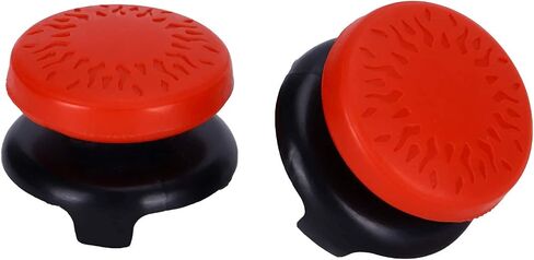 ASHATA 2Pcs Thumbstick Extender for Game Consoles, 3D Texture Thumb Grip Stick Joystick Thumbstick for 5 Controller (Black) in Kuwait