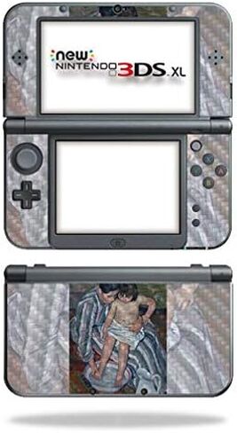 ملصق من الياف الكربون من مايتي سكينز لجهاز نينتيندو نيو 3DS XL (2015) - جريت ويف اوف كاناغاوا | متين وبملمس خشن من الياف الكربون | سهل التركيب والازالة وتغيير الانماط، صنع في الولايات المتحدة in Kuwait