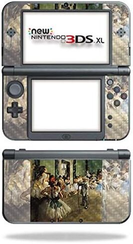 ملصق من الياف الكربون من مايتي سكينز لجهاز نينتيندو نيو 3DS XL (2015) - جريت ويف اوف كاناغاوا | متين وبملمس خشن من الياف الكربون | سهل التركيب والازالة وتغيير الانماط، صنع في الولايات المتحدة in Kuwait