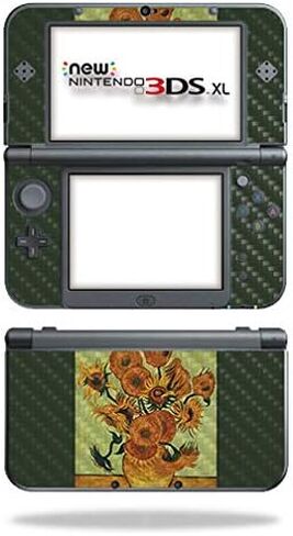 ملصق من الياف الكربون من مايتي سكينز لجهاز نينتيندو نيو 3DS XL (2015) - جريت ويف اوف كاناغاوا | متين وبملمس خشن من الياف الكربون | سهل التركيب والازالة وتغيير الانماط، صنع في الولايات المتحدة in Kuwait