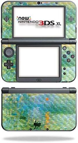 ملصق من الياف الكربون من مايتي سكينز لجهاز نينتيندو نيو 3DS XL (2015) - جريت ويف اوف كاناغاوا | متين وبملمس خشن من الياف الكربون | سهل التركيب والازالة وتغيير الانماط، صنع في الولايات المتحدة in Kuwait