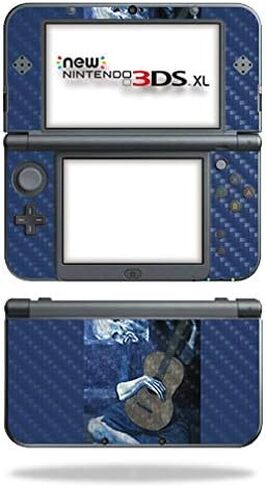 ملصق من الياف الكربون من مايتي سكينز لجهاز نينتيندو نيو 3DS XL (2015) - جريت ويف اوف كاناغاوا | متين وبملمس خشن من الياف الكربون | سهل التركيب والازالة وتغيير الانماط، صنع في الولايات المتحدة in Kuwait