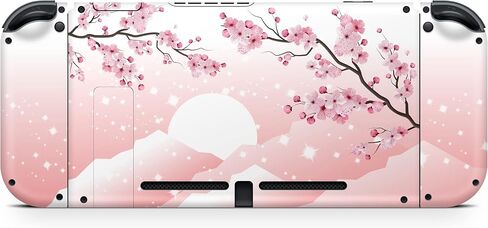 Tacky Design Sakura Flowers Skin Compatible with Nintendo Switch Skin - Premium Vinyl 3M Cherries Blossoms Nintendo Switch Stickers Set - Switch Skin for Console, Dock, Joy Con - Decal Full Wrap in Saudi Arabia