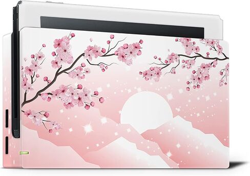 Tacky Design Sakura Flowers Skin Compatible with Nintendo Switch Skin - Premium Vinyl 3M Cherries Blossoms Nintendo Switch Stickers Set - Switch Skin for Console, Dock, Joy Con - Decal Full Wrap in Saudi Arabia