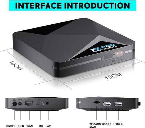 Kinhank Super Console X2 Pro Pre-installed 100,000+ Classic Games,256G Retro Gaming Consoles Compatible with 60+ emulators, S902X2 Chip, Three Systems in One, Include Remote, Wireless Controllers in Saudi Arabia