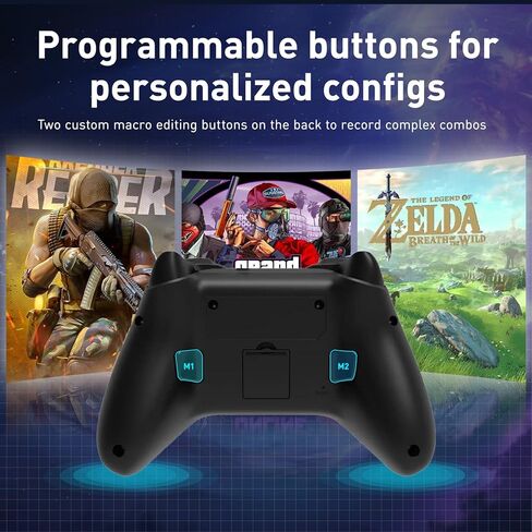 وحدة تحكم الكمبيوتر اللاسلكية DAREU H105، وحدة تحكم الألعاب المتوافقة مع أنظمة التشغيل Windows/MacOS/Android/iOS/التلفزيون الذكي/البخار، وحدة تحكم ألعاب الكمبيوتر ذات الاهتزاز المزدوج مع Turbo وإضاءة خلفية LED in Kuwait