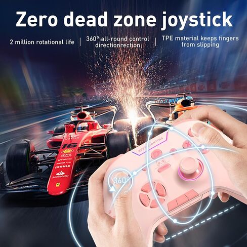 DAREU H105 Wireless PC Controller,Gaming Controller Compatible with Windows/MacOS/Android/iOS/Smart TV/Steam,Dual Vibration PC Game Controller with Turbo, LED Backlight in Saudi Arabia