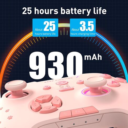 DAREU H105 Wireless PC Controller,Gaming Controller Compatible with Windows/MacOS/Android/iOS/Smart TV/Steam,Dual Vibration PC Game Controller with Turbo, LED Backlight in Saudi Arabia