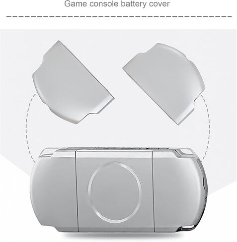 SING F LTD 2PCS Replacement Battery Door Covers Cases Protectors Compatible with Sony PSP 2000 2003 2004 3000 3003 3004 White Plastic Console Accessories in Kuwait