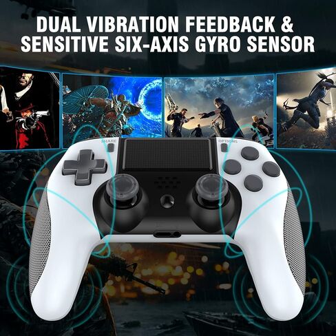 وحدة تحكم ألعاب التحكم عن بعد CXY CHYUHSIN اللاسلكية لأجهزة PS4/Pro/Slim/PC مع إمكانية الصوت وجيروسكوب 6 محاور، اهتزاز توربو مزدوج، مقبس سماعة رأس استريو، دعم بلوتوث/لوحة اللمس in Saudi Arabia
