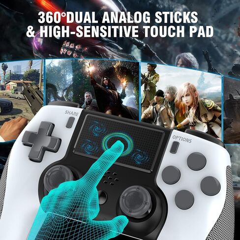 وحدة تحكم ألعاب التحكم عن بعد CXY CHYUHSIN اللاسلكية لأجهزة PS4/Pro/Slim/PC مع إمكانية الصوت وجيروسكوب 6 محاور، اهتزاز توربو مزدوج، مقبس سماعة رأس استريو، دعم بلوتوث/لوحة اللمس in Saudi Arabia