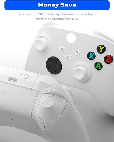ممتص صدمات وعصي ابهام بديلة لذراع تحكم Xbox Series X وازرار LB RB وعصي التحكم لذراع تحكم Xbox Series X (ابيض) in Kuwait