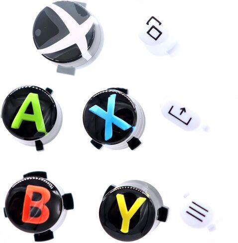 Deal4GO 8-Pack Plastic ABXY Button View Menu Share Keys Set Replacement for Xbox Series S & Xbox Series X Controller (Black) (XSSX-8PB) in Kuwait