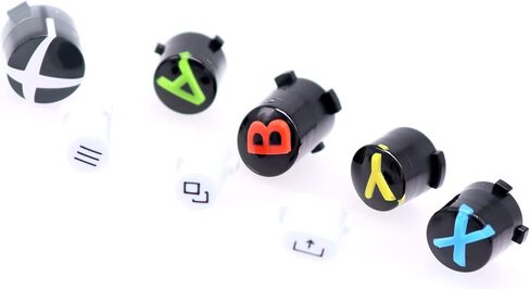 Deal4GO 8-Pack Plastic ABXY Button View Menu Share Keys Set Replacement for Xbox Series S & Xbox Series X Controller (Black) (XSSX-8PB) in Kuwait