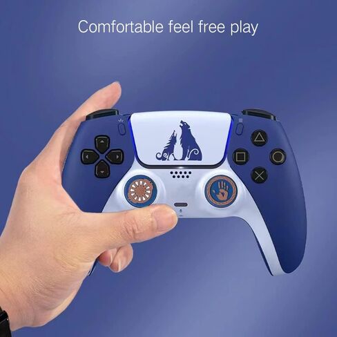 PERFECTSIGHT 4 PCS Cute Thumb Grip Caps for PS5/PS4/Xbox One (Series X, S)/NS Switch Pro Controller, Magic Moon Analog Stick Grips Thumbsticks, Kawaii Silicone Joystick Button Covers (Luna) in Kuwait
