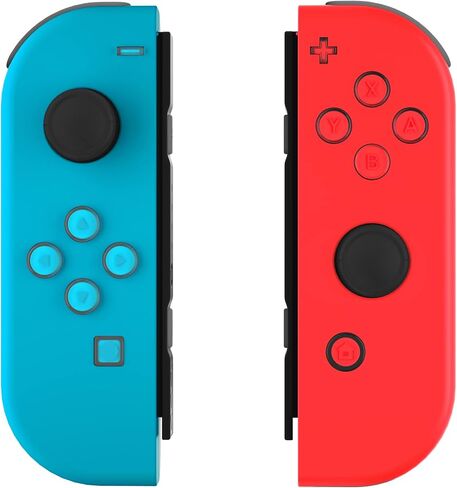 eXtremeRate Replacement Two-Tone Jelly Buttons for JoyCon, Pale Red & Clear w/Symbols Custom Controller ABXY Direction Home Capture + - Keys, DIY Action Face Buttons for Nintendo Switch & Switch OLED in Kuwait