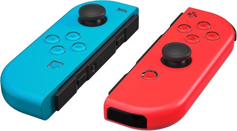 eXtremeRate Replacement Two-Tone Jelly Buttons for JoyCon, Pale Red & Clear w/Symbols Custom Controller ABXY Direction Home Capture + - Keys, DIY Action Face Buttons for Nintendo Switch & Switch OLED in Kuwait