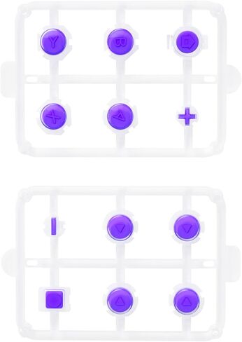 أزرار هلامية بديلة للغاية بلونين لـ JoyCon، بيضاء وواضحة مع رموز وحدة تحكم مخصصة ABXY Direction Home Capture + - مفاتيح، أزرار وجه عمل DIY لـ Nintendo Switch & Switch OLED in Kuwait