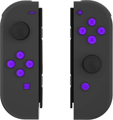 أزرار هلامية بديلة للغاية بلونين لـ JoyCon، بيضاء وواضحة مع رموز وحدة تحكم مخصصة ABXY Direction Home Capture + - مفاتيح، أزرار وجه عمل DIY لـ Nintendo Switch & Switch OLED in Kuwait