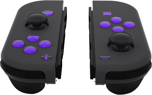 أزرار هلامية بديلة للغاية بلونين لـ JoyCon، بيضاء وواضحة مع رموز وحدة تحكم مخصصة ABXY Direction Home Capture + - مفاتيح، أزرار وجه عمل DIY لـ Nintendo Switch & Switch OLED in Kuwait