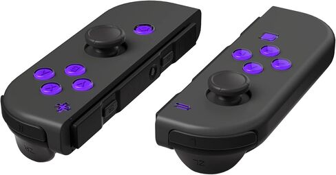 أزرار هلامية بديلة للغاية بلونين لـ JoyCon، بيضاء وواضحة مع رموز وحدة تحكم مخصصة ABXY Direction Home Capture + - مفاتيح، أزرار وجه عمل DIY لـ Nintendo Switch & Switch OLED in Kuwait
