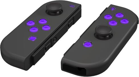 أزرار هلامية بديلة للغاية بلونين لـ JoyCon، بيضاء وواضحة مع رموز وحدة تحكم مخصصة ABXY Direction Home Capture + - مفاتيح، أزرار وجه عمل DIY لـ Nintendo Switch & Switch OLED in Kuwait