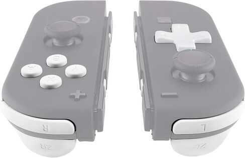 مفاتيح D-pad ABXY بيضاء، SR SL L R ZR ZL، زنبركات أزرار الزناد، استبدال مجموعة كاملة من الأزرار لإصلاح مجموعات Nintendo Switch & Switch OLED Joycon (D-pad يناسب فقط غلاف Joycon D-pad Shell) in Kuwait