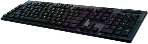 لوحة مفاتيح الألعاب الميكانيكية Logitech G915 LIGHTSPEED Wireless RGB ميكانيكية Clicky، لاسلكية بدرجة احترافية، مفاتيح ميكانيكية منخفضة المستوى، تصميم رفيع للغاية 22 مم، أسود (متجدد) in Kuwait
