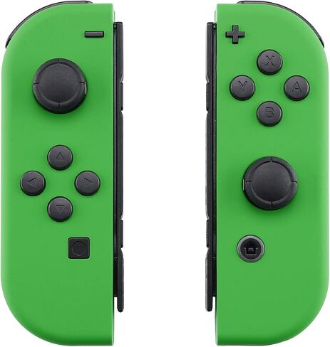 eXtremeRate DIY Replacement Shell Buttons for Nintendo Switch & Switch OLED, Matcha Green Custom Soft Touch Housing with Corlorful Button for Joycon Handheld Controller - Console Shell NOT Included in Kuwait