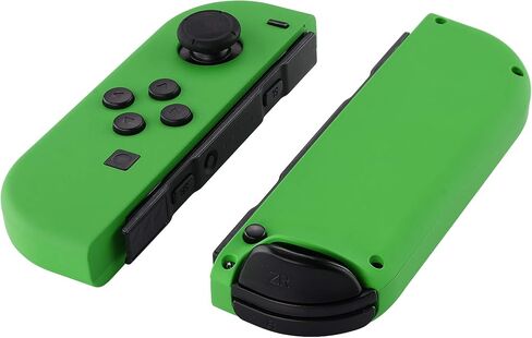 eXtremeRate DIY Replacement Shell Buttons for Nintendo Switch & Switch OLED, Matcha Green Custom Soft Touch Housing with Corlorful Button for Joycon Handheld Controller - Console Shell NOT Included in Kuwait