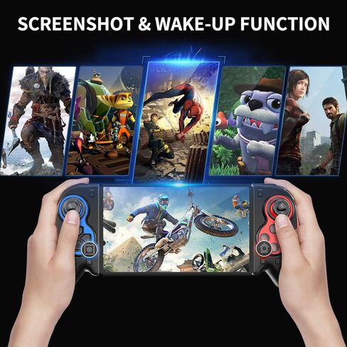 Boconna Wireless Switch Joycon، Joy Cons for Switch Sport، Joycons Pad Pro لدعم التبديل Turbo، استيقظ و 6 محاور، بديل لـ Switch Joy con مع أشرطة المعصم (الأزرق والأحمر) in Kuwait