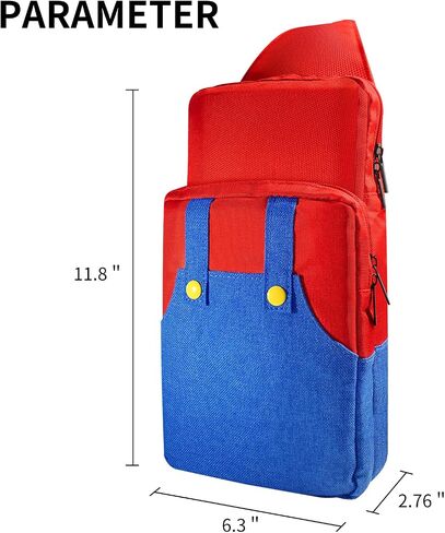 THRCIFLO Portable Crossbody Travel Bag for Nintendo Switch/Switch Lite/Switch OLED,Cute Shoulder Bag Backpack for Super Mario, Durable Carrying Sling Bag for Game Accessories Storage in Saudi Arabia