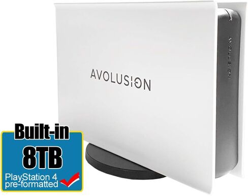 Avolusion PRO-5X Series 8TB USB 3.0 External Gaming Hard Drive for PS4 Original, Slim & Pro (White) in Saudi Arabia