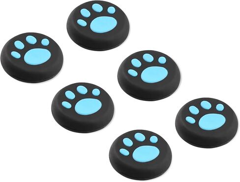 6 قطع من غطاء الإبهام من السيليكون PS5، غطاء عصا التحكم التناظرية من السيليكون غير القابل للانزلاق لأجهزة PS2، PS3، PS4، PS5، Xbox One، Xbox Series X/S، Xbox 360، Switch Pro، وحدة تحكم ألعاب Wii U (أسود أبيض) in Kuwait