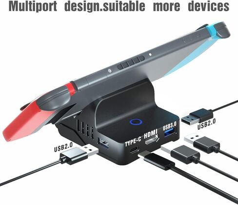 سويتش دوك لجهاز نينتندو سويتش/سويتش OLED، استبدال محطة إرساء سويتش لمنصة نينتندو سويتش الرسمية، قاعدة توصيل التلفزيون للسفر 4K HDMI USB 3.0، ملحقات نينتندو سويتش in Kuwait