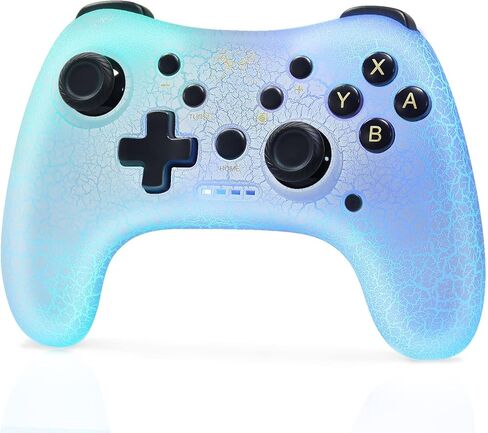 Manba Switch Pro Controller,Wireless Switch Controller Compatible with Switch/Lite/OLED/PC,Bluetooth Pro Controller Switch with Adjustable LED Light/Turbo/Vibration,Wake-Up Function（Black） in Saudi Arabia