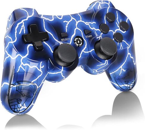 ذراع تحكم بلاي ستيشن 3 لاسلكي مزدوج الصدمات لجهاز بلاي ستيشن 3، وحدة تحكم PS3 لاسلكية مع كابل شحن، متوافقة مع بلاي ستيشن 3 (احمر) in Kuwait